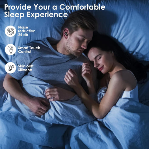 Wireless Sleep Earbuds Bluetooth 5.3, Comfortable Noise Blocking Sleeping Headphones for Side Sleepers