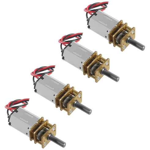 JUZITAO 4PCS N20 3V-6V Mini Micro Gear Motor DC Slow Speed Full Metal Gearbox Micro Motor Speed Reduction Motor for DIY