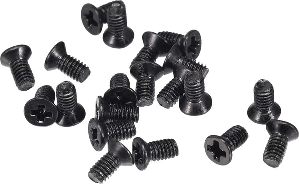 uxcell Black Phillips Screw Fasteners M2.5 x 5mm for Laptop PC TV Fan Switch, 500pcs