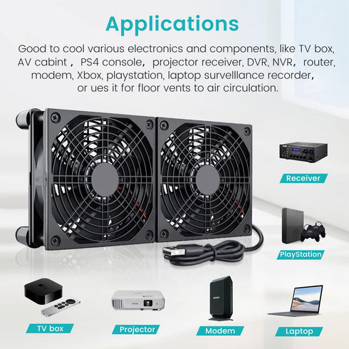 5V 120mm 240mm Wathai High Airflow Router Cooling Fan for Computer Cooler TV Small Box DC USB Power Fan with Multi