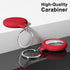 oakxco Silicone Airtag Keychain Holder, Cute Accessories for Kids, Luggage, Car Dog Collar, Waterproof Tracker (Red)