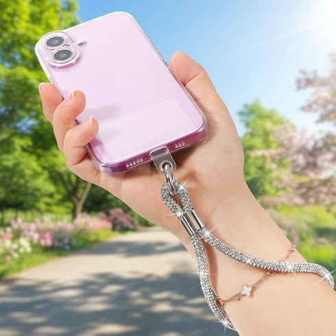 Sibba 3PCS Luxury Diamond Phone Wrist Strap Bling Rhinestone Phone Wrist Strap for Phones Case Cellphone Lanyard Full