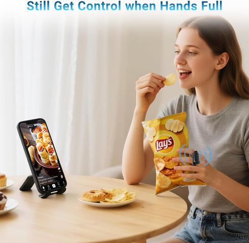 Kefotic Phone Remote with Zoom for iPhone Android Camera Accessories, Phone Front/Rear Camera Flip Wireless Shutter