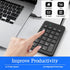 XMSJSIY 23 -1 USB Type-C Number Pad Wired Keys Type-C Numeric Keypad with Tab, Home, Email & Calculator Keys