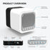 Night Lights Bluetooth Speaker, Alarm Clock Bluetooth Speaker, Dimmable Multi-Color Changing Bedside Lamp, Touch Sensor