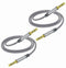 3.5mm Aux Cable (6.5ft/2m, Pack of 2) - Male to Male Audio Auxiliary Cord for Headphones, Car, Home Stereos, Gray