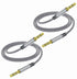 3.5mm Aux Cable (6.5ft/2m, Pack of 2) - Male to Male Audio Auxiliary Cord for Headphones, Car, Home Stereos, Gray
