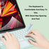 KUYHRF Wireless Keyboard with Touchpad, Ultra-Thin Rechargeable Bluetooth Keyboard Mini with Trackpad, Round Keys