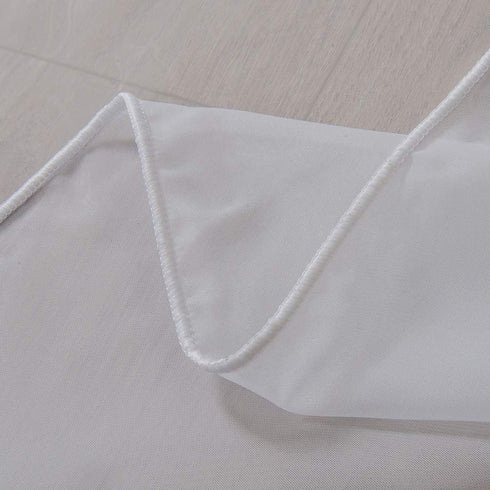 ZebraSmile 1 Panel Tab Top Voile Sheer Curtain, White Loop Sheers for Living Room, Bedroom, Small Window 69(H) X55(W) in