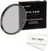 K&F Concept 55mm Circular Polarizing Filter, Super Slim Multi Coated Glass CPL Filter with Microfiber Cloth