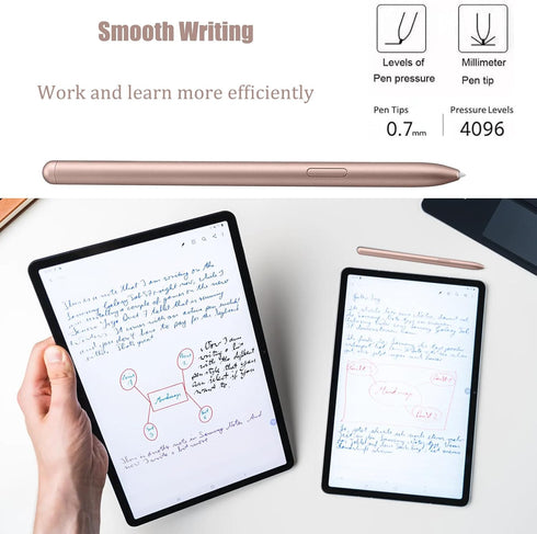 2 Pack Galaxy Tab S7 S Pen Replacement, Compatible with Samsung Galaxy Tab S7 Ultra/S7/S7 Plus, Gold