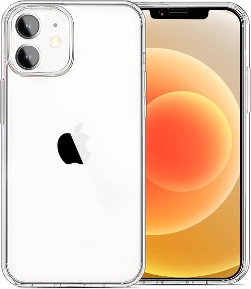 JJGoo iPhone 12 Mini Case, Soft Transparent Shockproof Protective Slim Thin Bumper Phone Cover, Clear