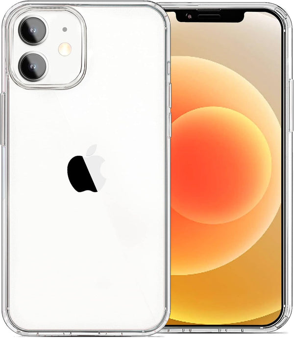 JJGoo iPhone 12 Mini Case, Soft Transparent Shockproof Protective Slim Thin Bumper Phone Cover, Clear
