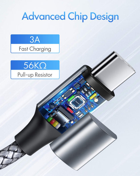 etguuds USB C to USB C Cable 2ft, 2-Pack, 60W Fast Charging for Samsung Galaxy S24 S23 S22, iPhone 15 Pro Max