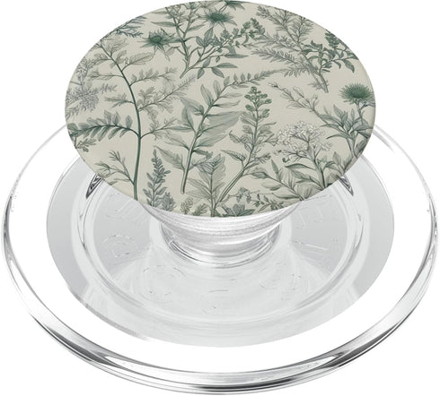 Floral Sage Garden Design Sage Garden Green Floral PopSockets PopGrip for MagSafe
