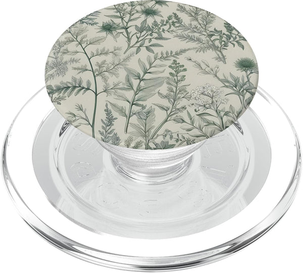 Floral Sage Garden Design Sage Garden Green Floral PopSockets PopGrip for MagSafe