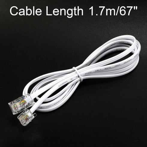 Uxcell Telephone RJ11 6P4C to RJ45 8P8C Connector Plug Cable for Landline