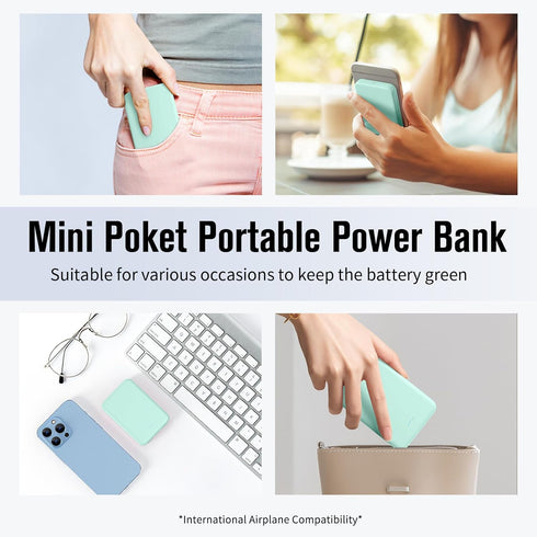 VANYUST S22 5000mAh Pack 15/14/13/12/11/X Portable Charger, Mini Colorful Power Bank, PowerNano, External Battery