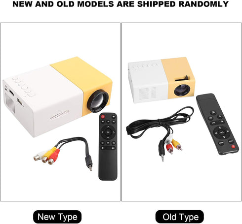Mini Portable Projector, 16:9 320×240P 1080P 1500lm Full HD Movie/Photo/Music Handheld Projector for Kids Gift/Home
