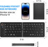 Mini Foldable Bluetooth Keyboard, Portable Wireless Full Size Keyboard (Sync Up to 3 Devices) for iPhone iPad Mac