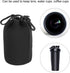 PATIKIL Camera Lens Bag, 2 Pcs 3.5" IDx7.1 H Drawstring Lens Pouch with Thick Neoprene, Lens Case for DSLR, Black.