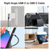 USB C to USB C Cable 90 Degree, 20Gbps Data Transfer 4K 60Hz Video Monitor Cable, 100W Fast Charging - Compatible with