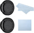 PATIKIL 27mm Lens Cap, 2 Pack Snap Camera Lens Cover with Cloth, Suitable for Universal DSLR Lenses