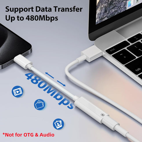 USB C to Lightning Adapter for iPhone 15 Pro Max, COOYA PD Fast Charging Adapter for iPhone 15 Series, MFi Certified