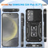 Samsung Galaxy S24 Plus Phone Case with Camera Lens Cover & Ring Holder Kickstand, Magnetic Car Mount Compatible (Black)