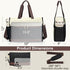 15.6 Inch Laptop Bag for Women - Tote Work Bag with Compartments Nurse Teacher Bag Large Lightweight Office Handbag