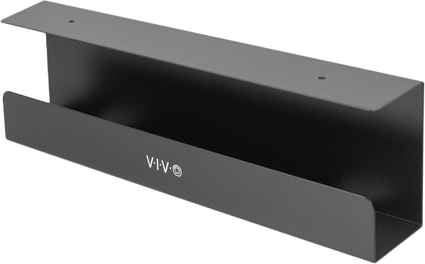 VIVO 17 inch Under Desk Cable Management Tray - Power Strip Holder and Cord Organizer for Office and Home, Black