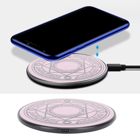 20W Charging Pad with Breathing Light Effect, Sakura Desktop Fast Charging Power for Phones Tablets Headphones