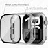 Case Compatible with Apple Watch Series 10 42mm, PC Bumper with Tempered Glass Screen Protector, Black