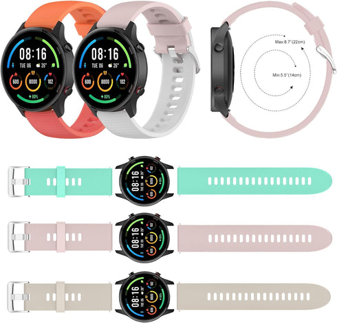 Bands for Xiaomi Mi Smartwatch, 10 Pack Soft Silicone Strap Replacement Wristbands for Men Women