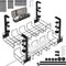 OneLeaf 2 Pack Under Desk Cable Management Tray, No Drill Wire Management Rack for Desk, Under Desk Organizer for Cords