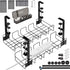 OneLeaf 2 Pack Under Desk Cable Management Tray, No Drill Wire Management Rack for Desk, Under Desk Organizer for Cords
