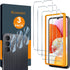 Romuto 3+3 Pack Samsung Galaxy A14 5G Screen Protector, 9H Tempered Glass, Ultra HD, Scratch Resistant, Easy Install.