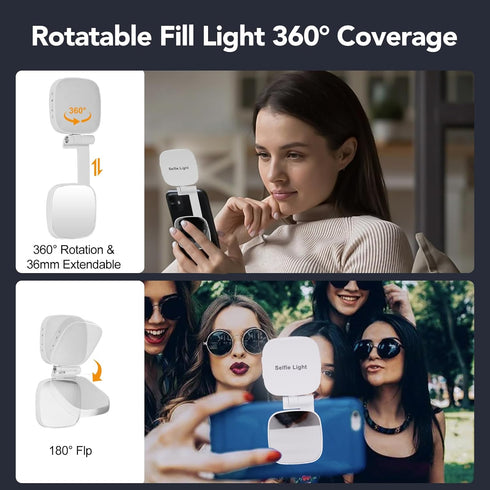 Nagnahz (M27 Magnetic Selfie Light Compatible with MagSafe iPhone, Multiple Folding LED Phone Photo Beauty Fill Ring