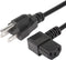 CERRXIAN 4.92FT 18AWG Right Angle 3 Prong Computer Power Cord, NEMA 5-15P to