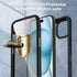 CENHUFO iPhone 15 Case, Built-in Anti Peep Tempered Glass Privacy Screen Protector, Shockproof Clear Cover - Black