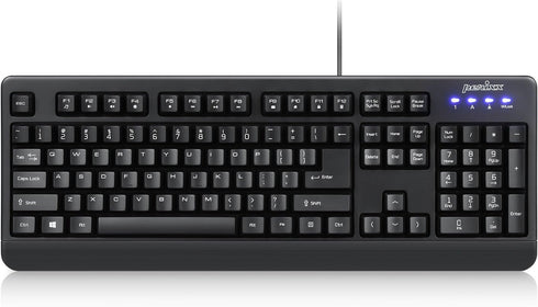 Perixx PERIBOARD-517 Wired Washable USB Keyboard, Certified IP 65 Level, Black, US English Layout