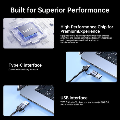 biaze 4K 1080P 60FPS PS5, Video Capture Card, HDMI to USB/USB C Capture Card Video Capture Device for Streaming Game