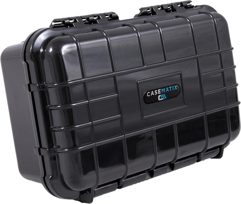 CASEMATIX 8" Waterproof Small Hard Case with Customizable Foam for Portable Electronics, Tools, and Accessories