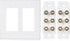 Cable Matters Double Gang Speaker Wire Wall Plate, Gold Plated with Banana Plug Binding Post for 6 Speakers, White