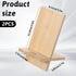 Eldraqth Bamboo Cell Phone Stand Cell Phone Stand for Desk Solid Wood Stands Wooden Holder Portable Wood Holder for Bed