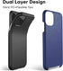 CellEver Heavy-Duty Case for iPhone 11, Dual Layer, Military Grade Protection, Slim, Shockproof Non-Slip, Navy Blue