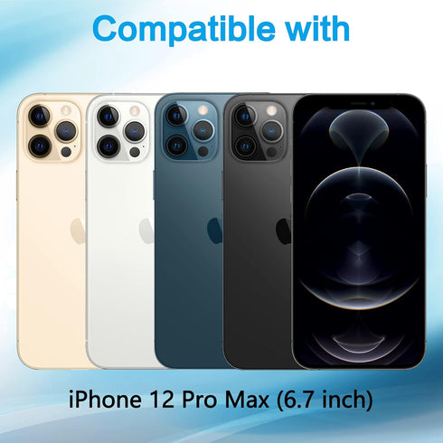 2 Pack Privacy Screen iPhone 12 Pro Max Tempered Glass Privacy Screen Protector for iPhone 12 Pro Max, Anti-Spy, Shatterproof, Full Edge Coverage, Bubble Free, Touch Sensitive, Easy Installation