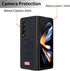 Case for Samsung Galaxy Z Fold 3 5G, Superhero Character Compatible Leather Case, Black