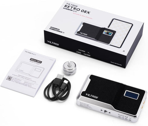 VILTROX 6000mAh RGB Video Light, Bluetooth Control On Camera Video Light, All Metal RGB Portable LED Photography