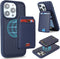 Havaya Wallet Case for iPhone 13 Pro, Magsafe Compatible with Card Holder, Detachable Magnetic Leather Cover, Blue